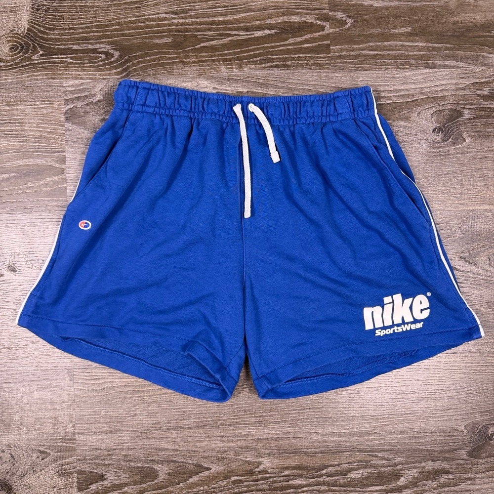 Nike Sportswear YOUTH Club Woven Flow Fleece Shorts Royal Blue Size XL